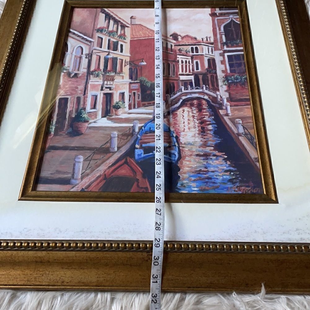 J. Margosian “Venice Sky” Matted and Framed Print For Lovers of Art & Travel - Picture 7 of 16